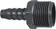 Black PVC male adapter irrigation fitting
