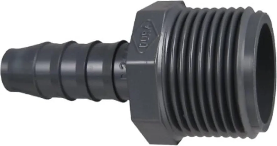 Black PVC male adapter irrigation fitting